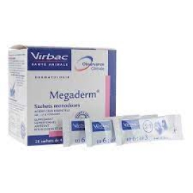  Megaderm là sản phẩm thức ăn bổ sung dinh dưỡng, cung cấp vitamin E và các axit béo thiết yếu (EFA) từ các nhóm omega 3 & omega 6 (với tỷ lệ lý tưởng 5:1).